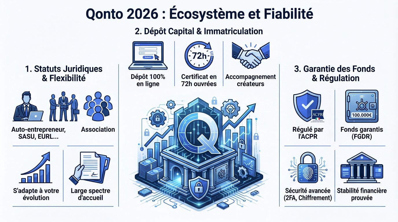 Écosystème Qonto et fiabilité bancaire 2026