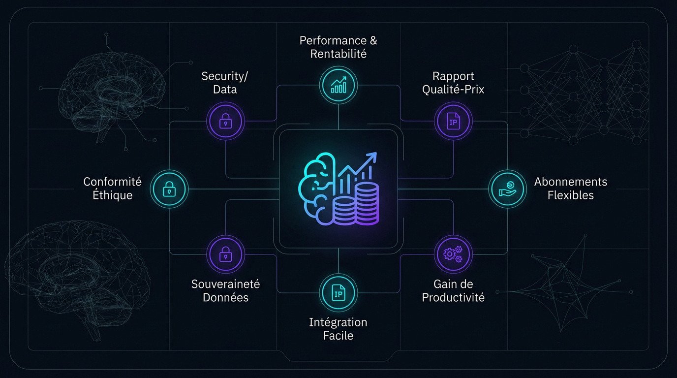 Interface de gestion d'une IA de copywriting axée sur la performance et la souveraineté des données