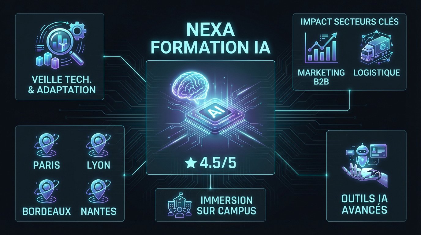 Étudiants en formation intelligence artificielle chez Nexa Digital School