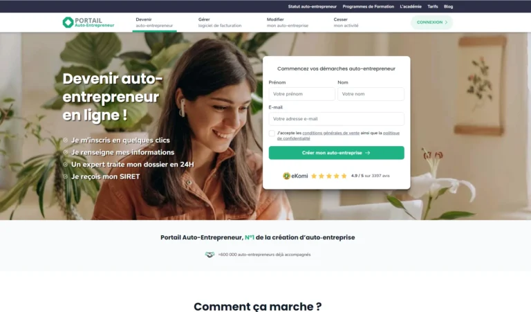 Portail Auto-Entrepreneur avis