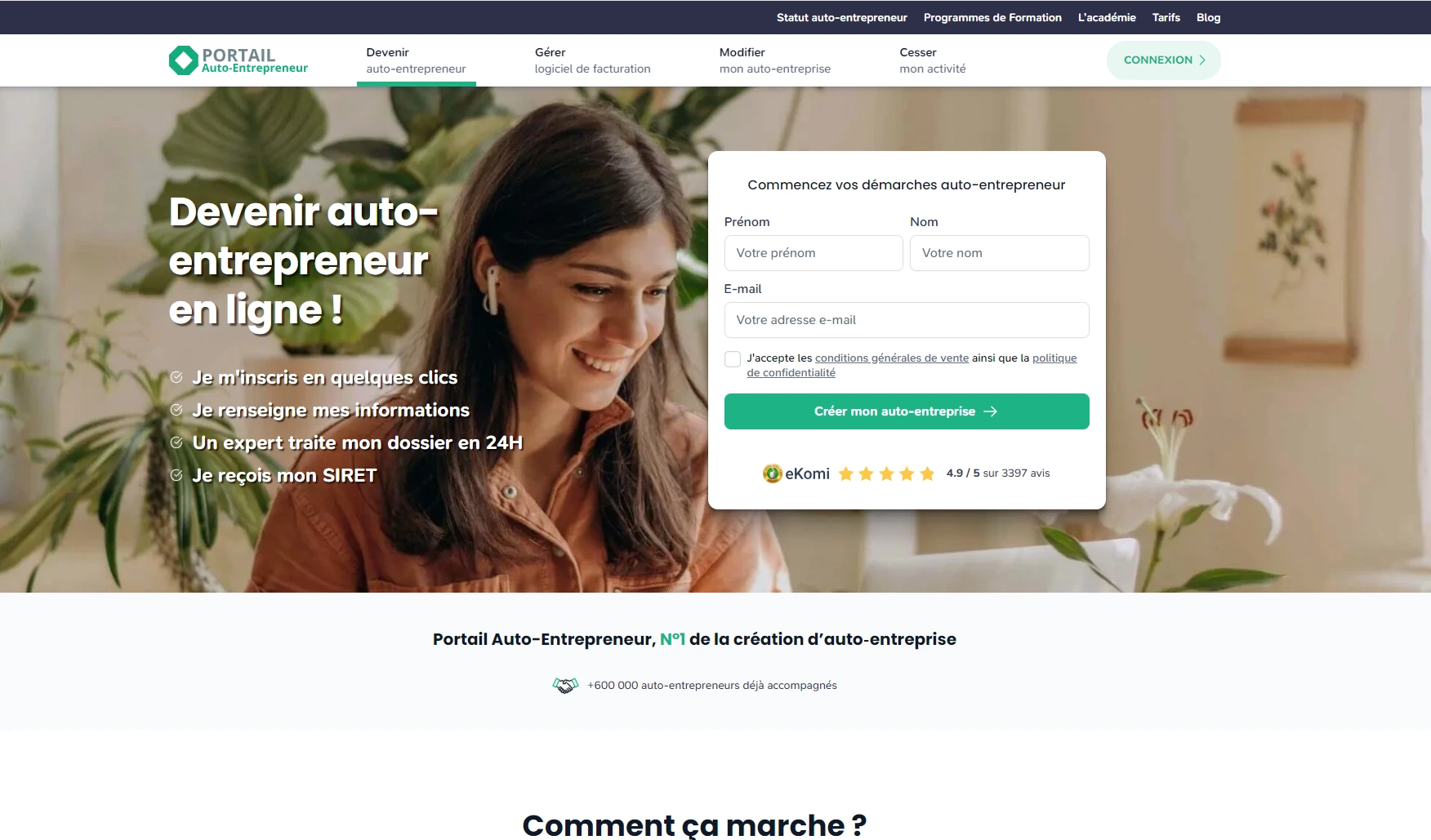 Portail Auto-Entrepreneur avis