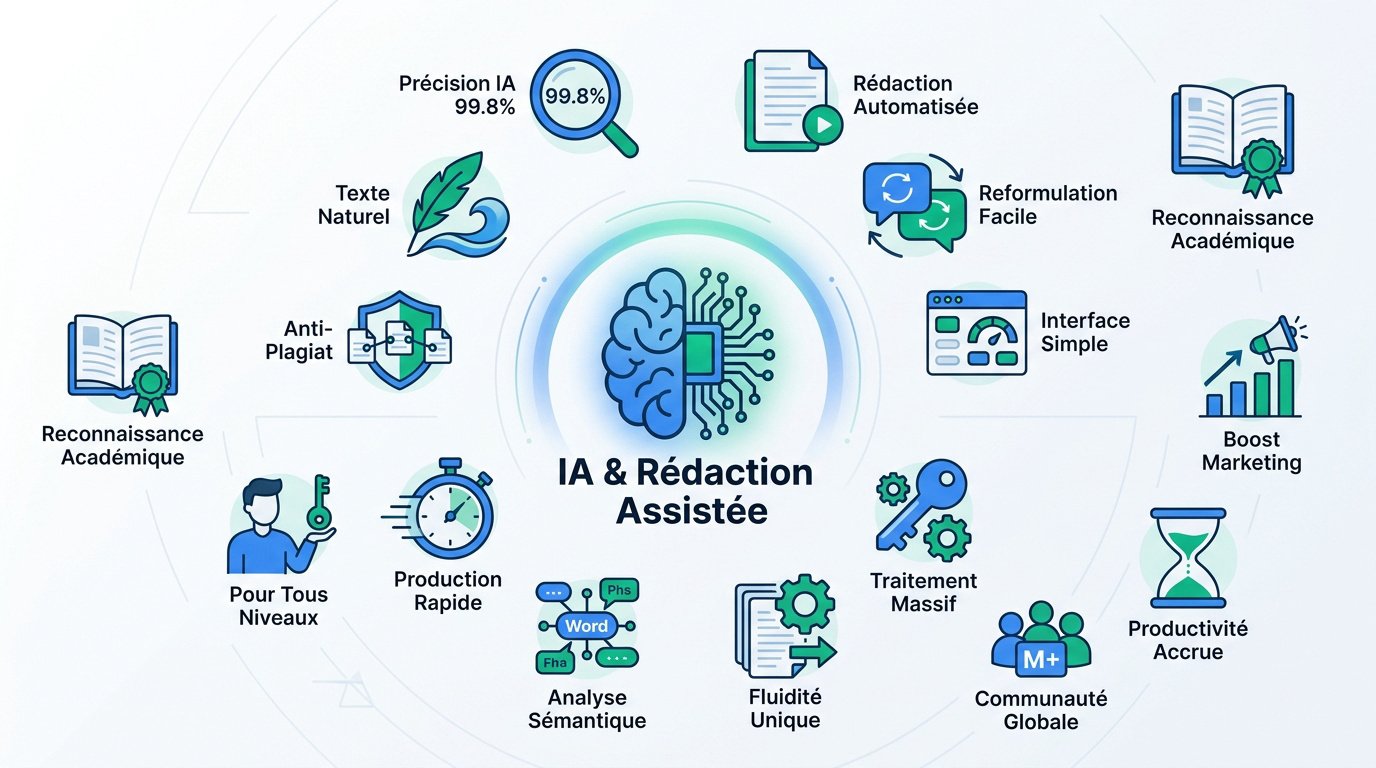 Interface de la suite d'outils Smodin pour la rédaction assistée par intelligence artificielle