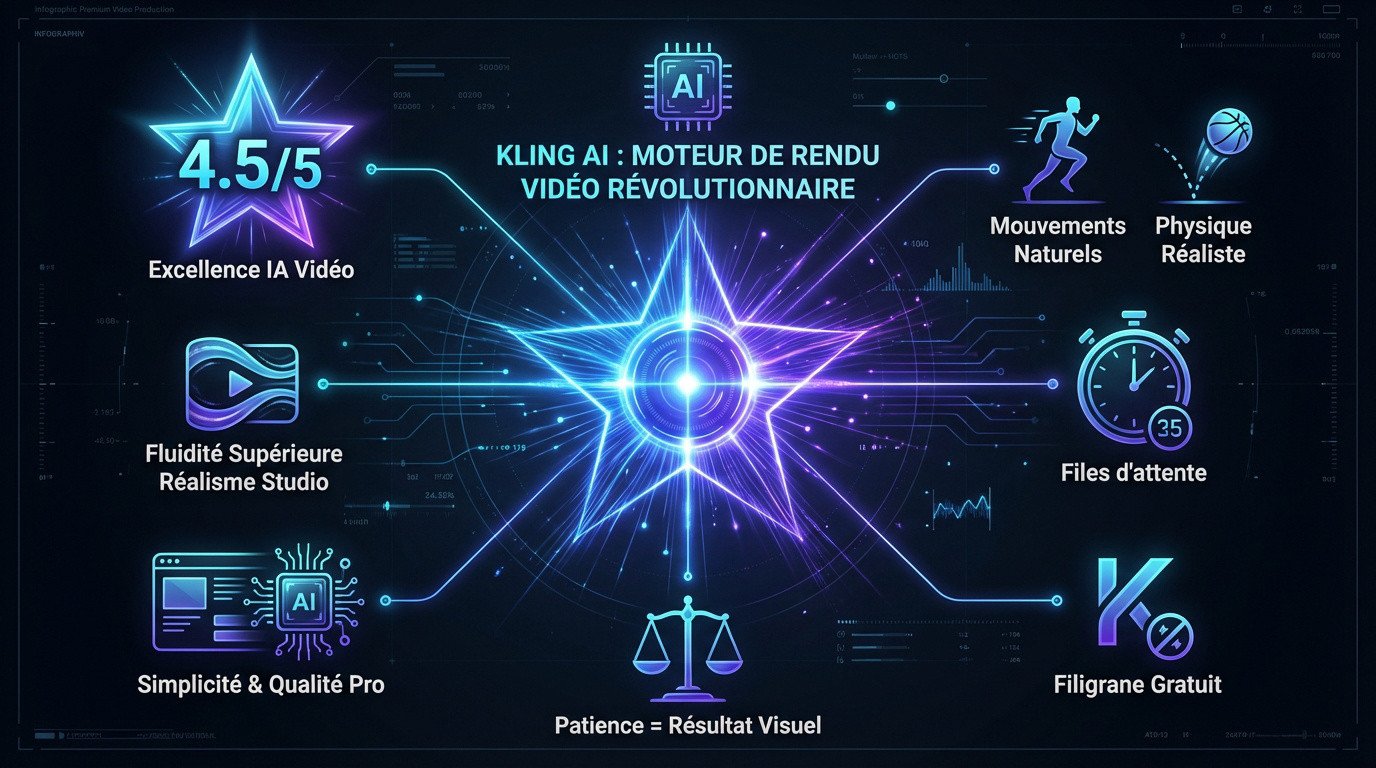 Interface de génération vidéo réaliste avec Kling AI