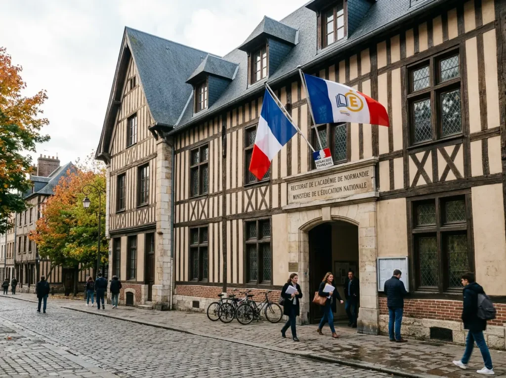 Académie de Normandie bâtiment officiel éducation nationale personnels