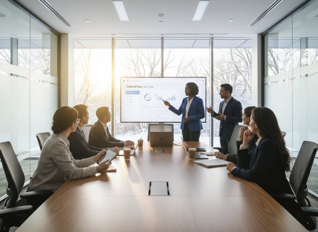 Equipe RH en réunion dans une entreprise