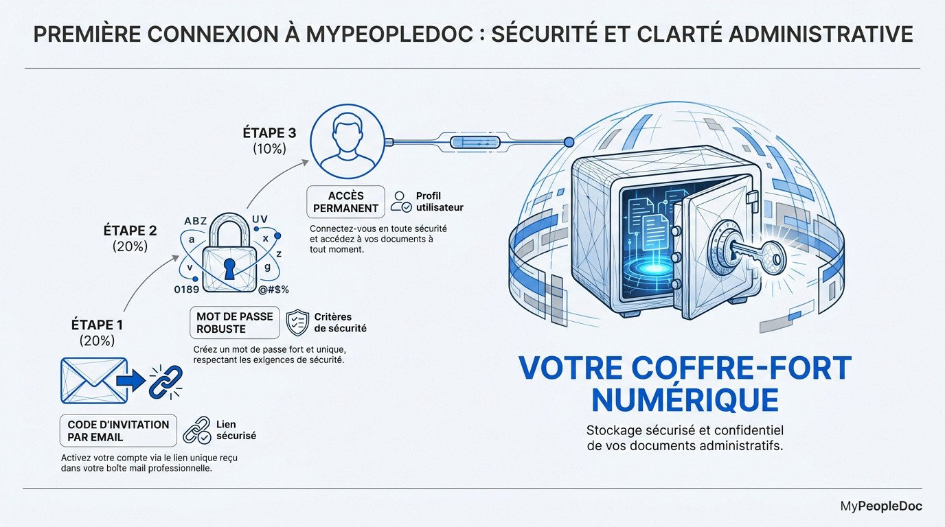 Interface de connexion sécurisée MyPeopleDoc pour accéder aux documents RH