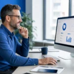 Utilisateur consultant un avis Mailchimp sur son tableau de bord
