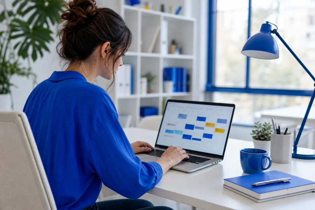 stratégie content marketing avec calendrier éditorial sur écran